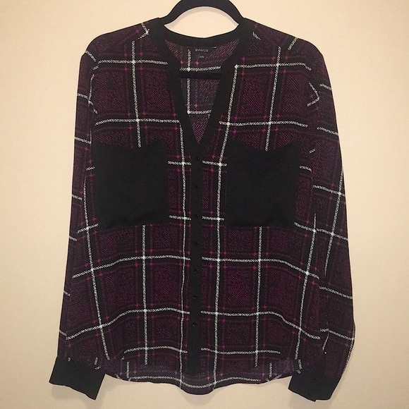 RW&CO. Tops - HP! 💎 RW&CO., Plaid Blouse, Button-Up, Mandarin Collar
